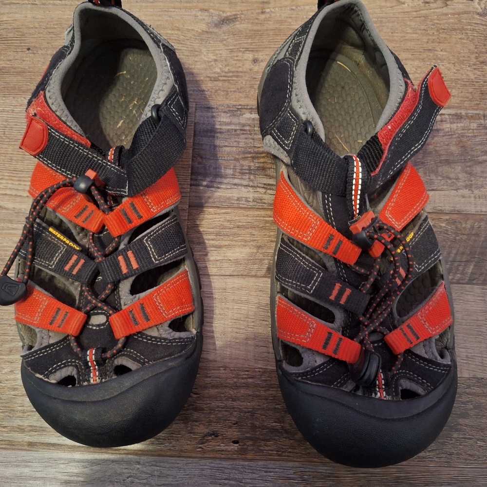 Red and Black Keen Sandals